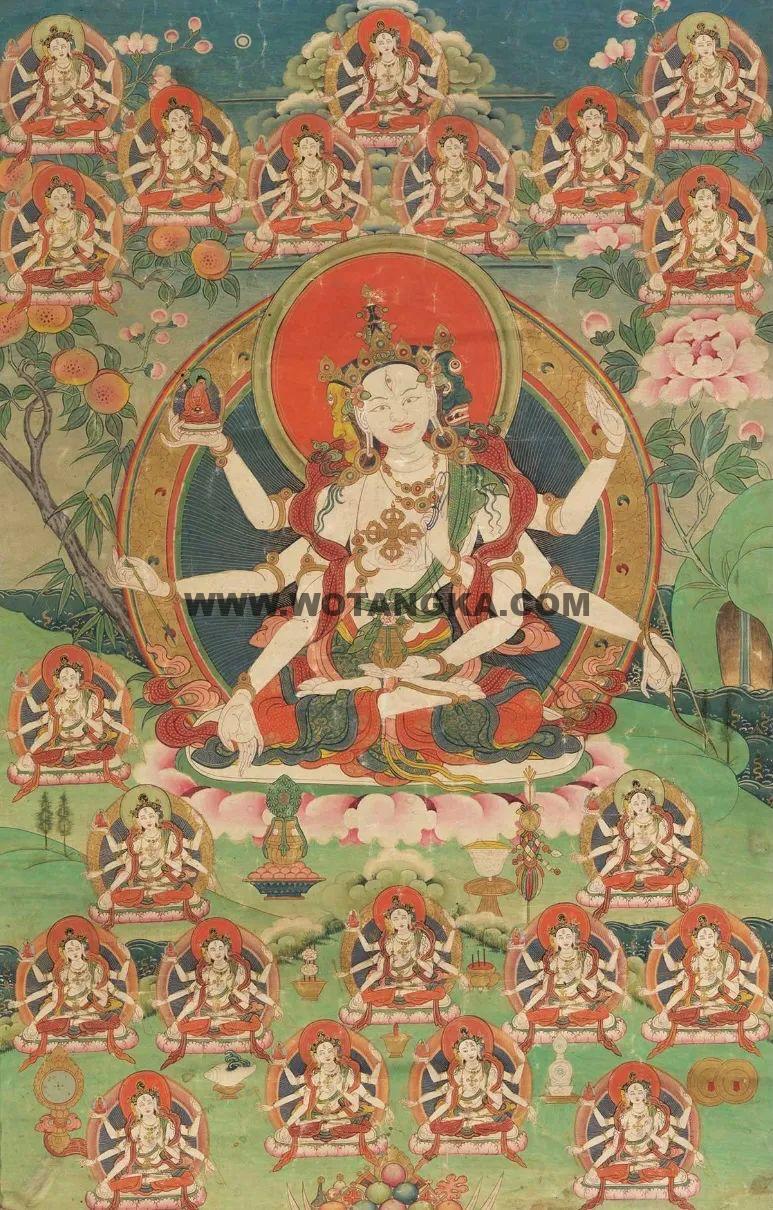 沃唐卡编号AC56142：尊胜佛母