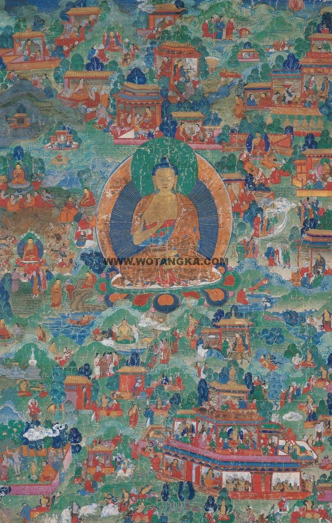沃唐卡编号AC68827：释迦牟尼佛本生故事