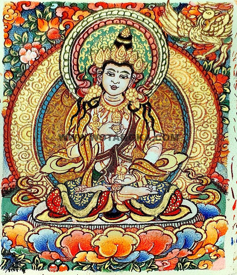 编号118-4963443：彩绘小唐卡-金刚萨埵（长方形·5*4CM左右）