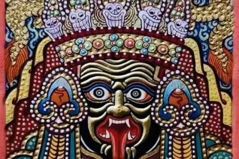 编号118-5641484：彩绘小唐卡-扎基拉姆（长方形·5*4CM左右）