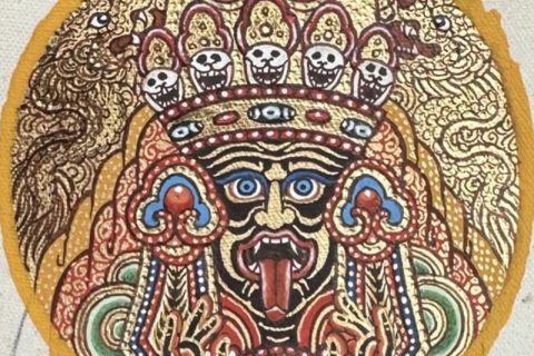 编号118-7259284：黄金小唐卡-扎基拉姆（圆形·直径3.5CM左右）