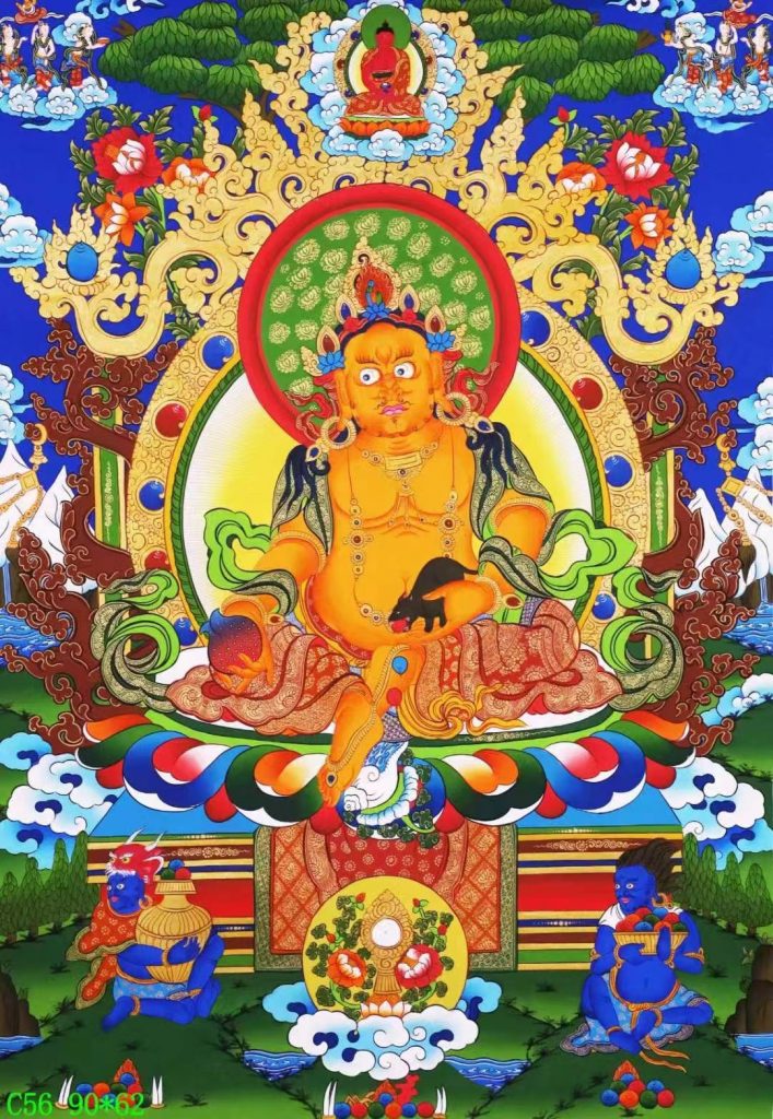 编号138-111531：彩绘唐卡-黄财神（90*62CM左右）