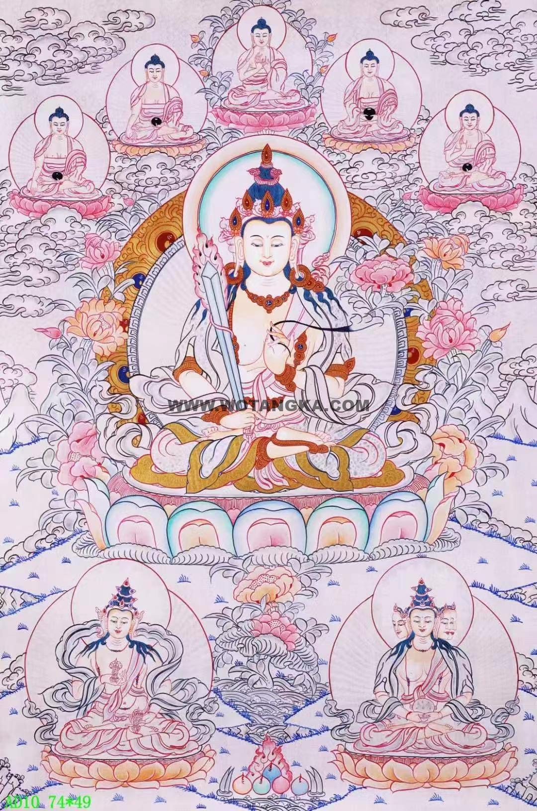 编号138-118574：白银唐卡-虚空藏菩萨（74*49CM左右）