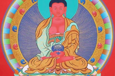 编号138-158127：彩绘唐卡-阿弥陀佛（65*44CM左右）