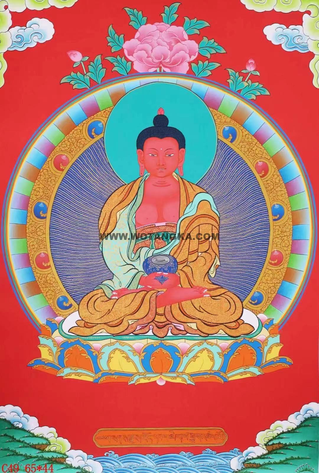 编号138-158127:彩绘唐卡-阿弥陀佛(65*44CM左右)