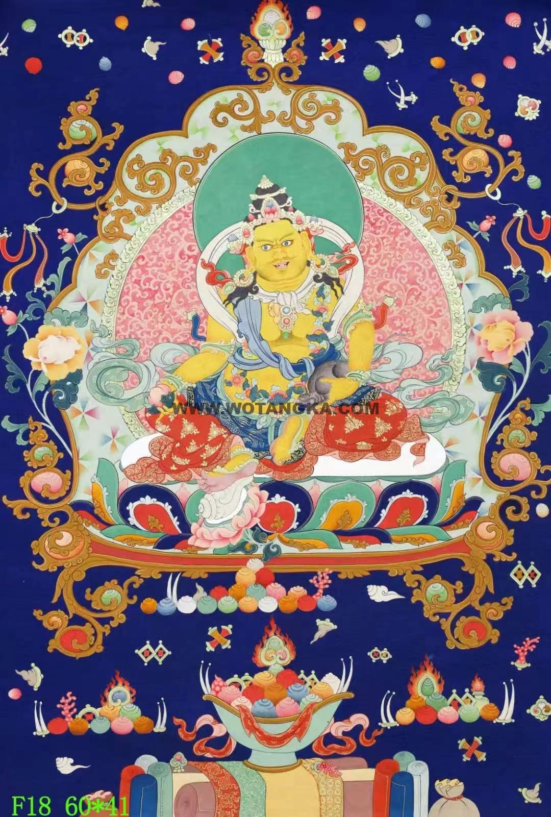 编号138-417552:彩绘唐卡-黄财神(60*41CM左右)