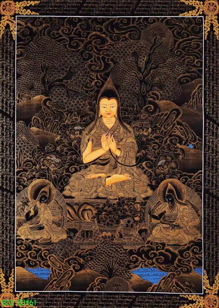 编号138-524657：黑金唐卡-宗喀巴（83*61CM左右）