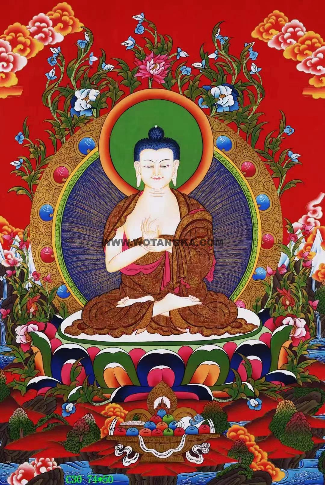 编号138-655770：彩绘唐卡-大日如来（74*50CM左右）