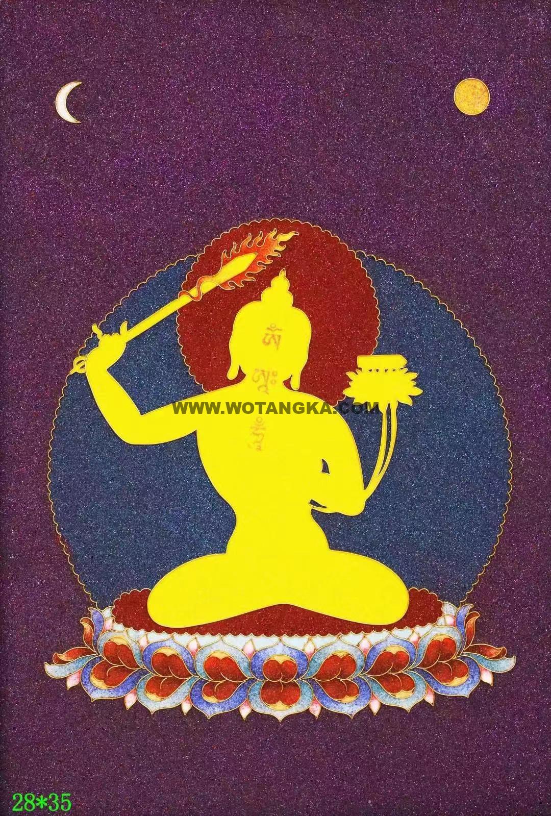 编号138-691746：掐丝唐卡-文殊菩萨（35**28CM左右）