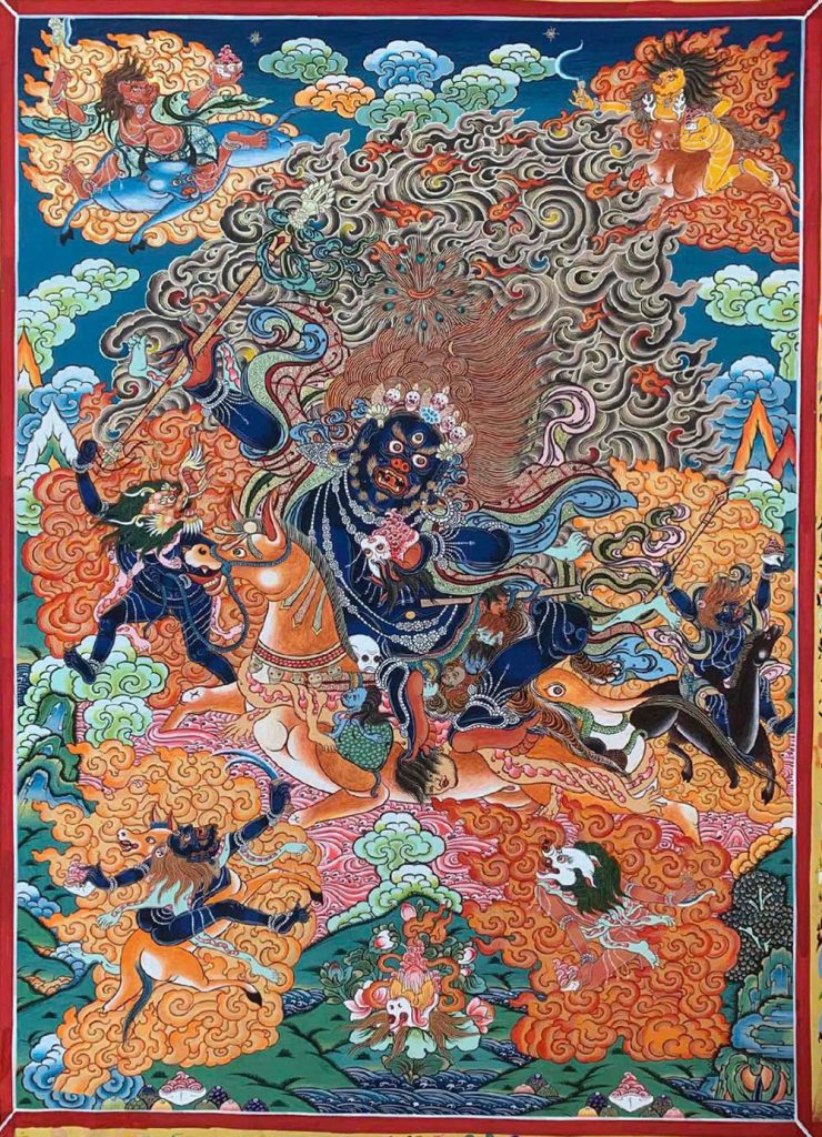 编号188-742316：彩绘唐卡-吉祥天母（100*70CM左右）
