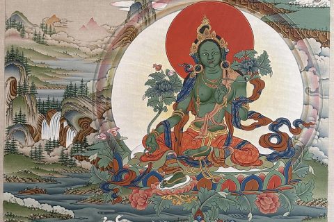 编号188-956368：嘎玛嘎赤-绿度母（80*60CM左右）