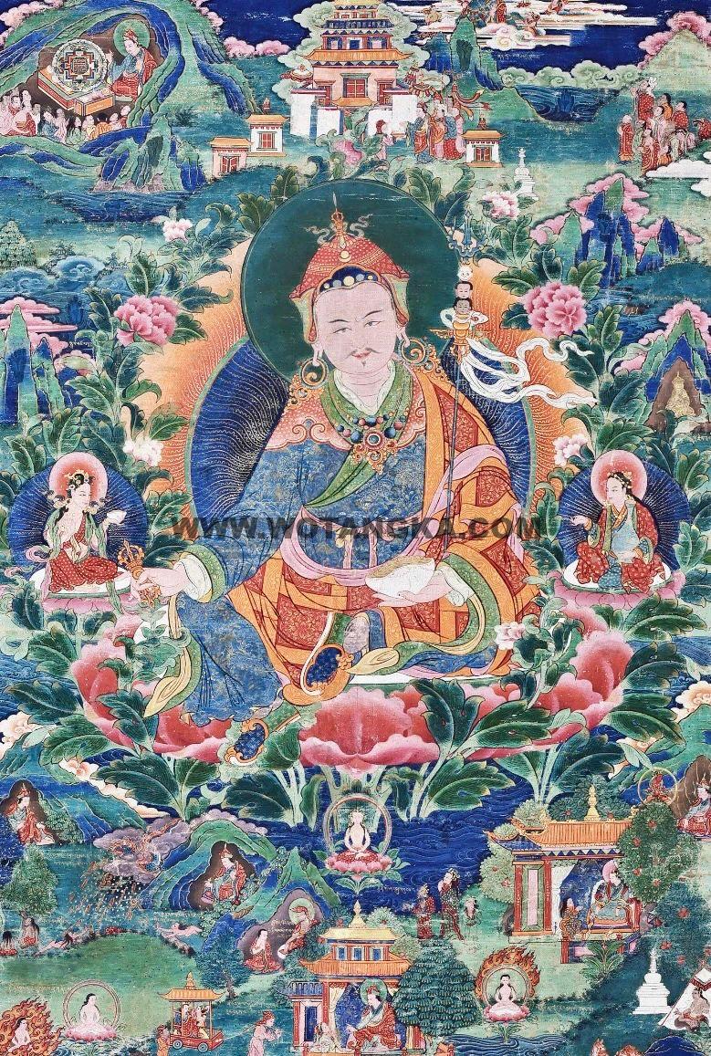 沃唐卡编号AC32297：莲花生大师