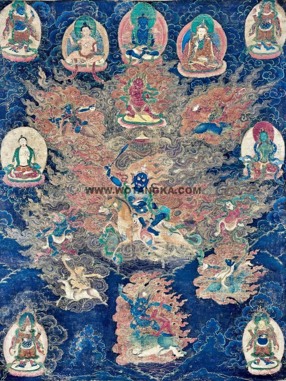 沃唐卡编号AC37326：吉祥天母