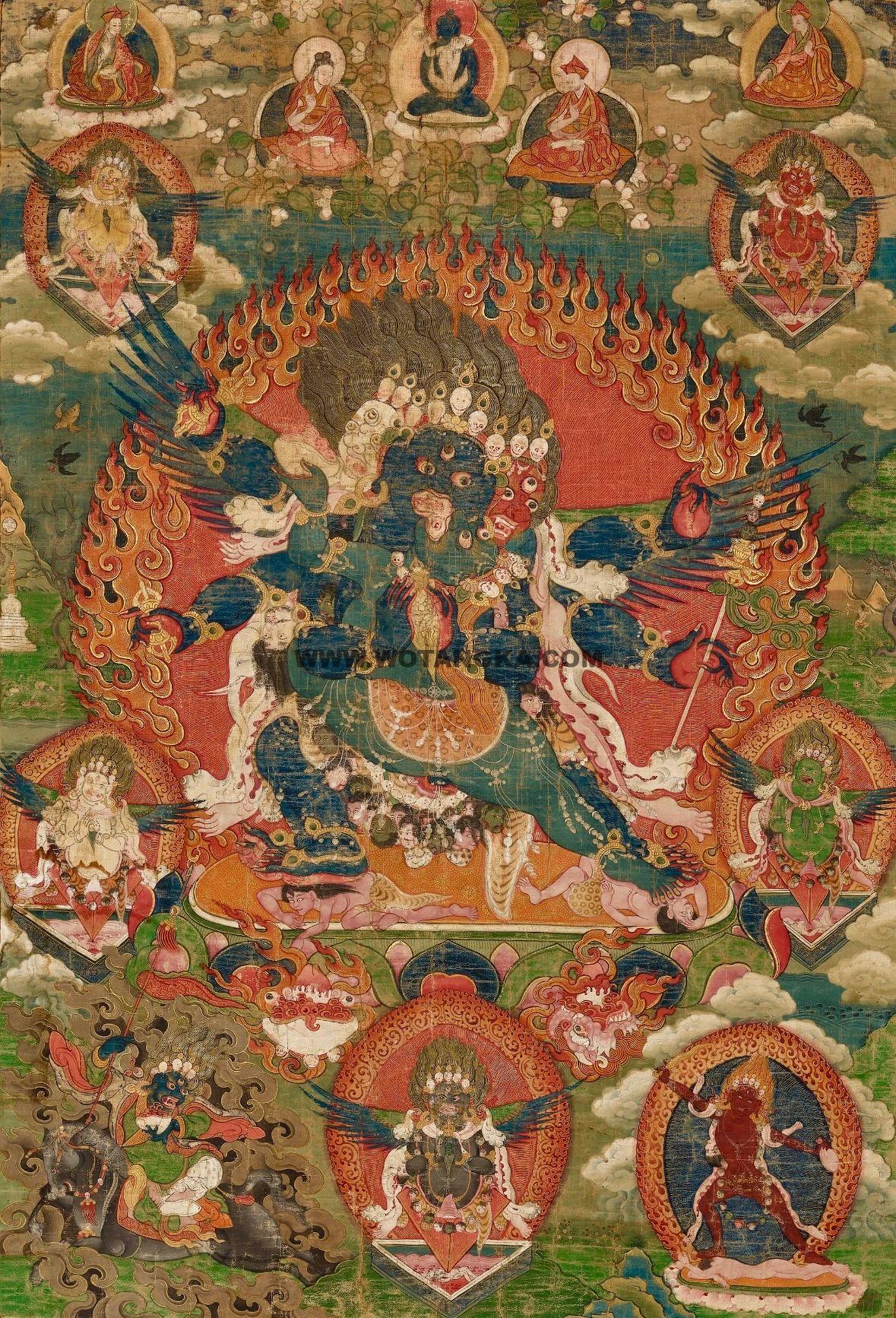 沃唐卡编号AC40051：普巴金刚