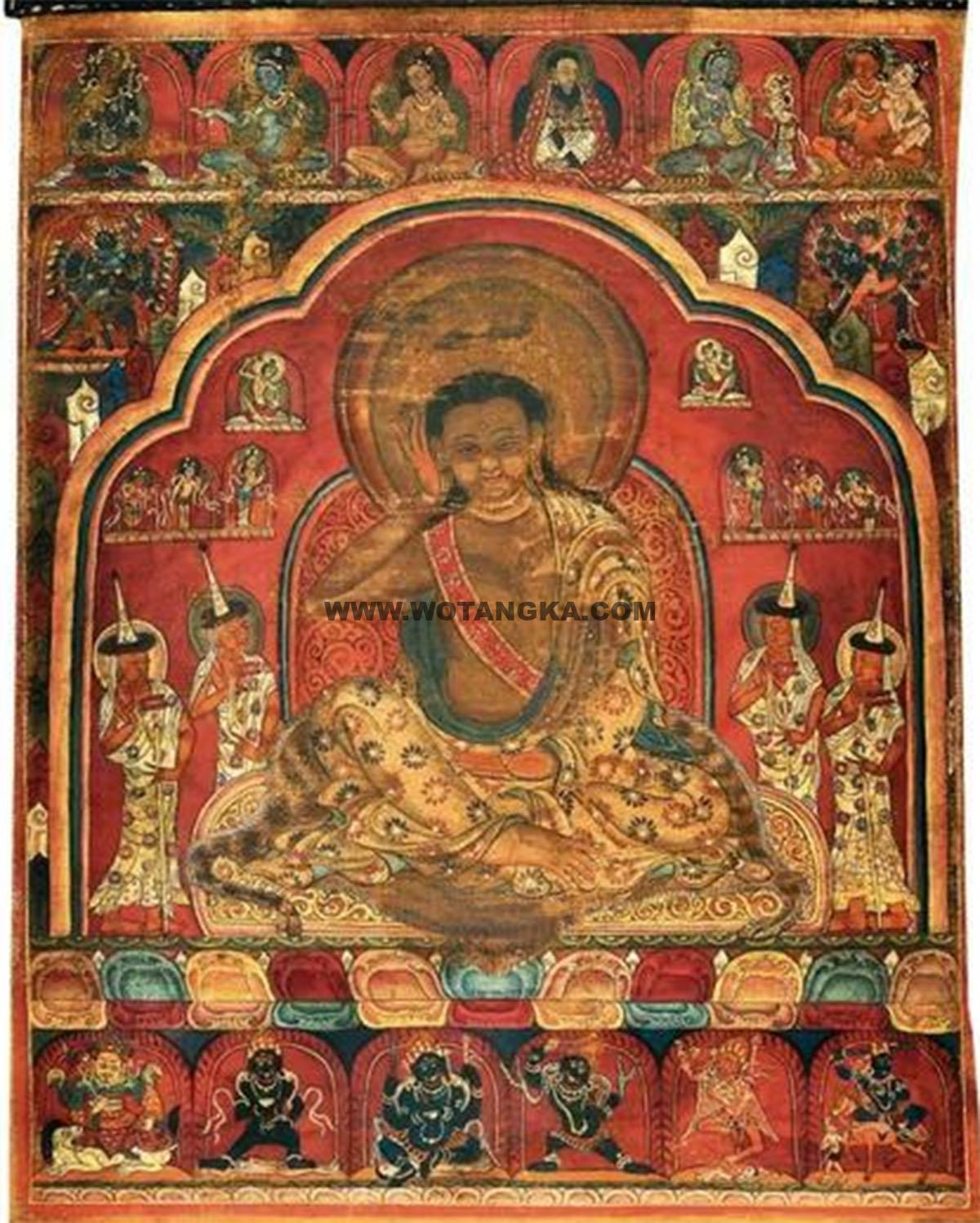 沃唐卡编号AC51609:密勒日巴尊者
