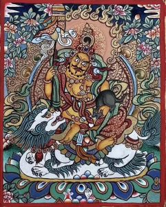 编号118-1063206：彩绘小唐卡-财宝天王（长方形·5*4CM左右）