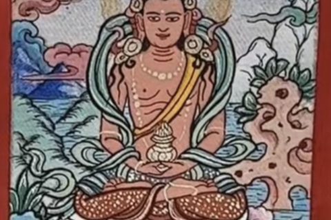 编号118-1374764：彩绘小唐卡-长寿佛（长方形·5*4CM左右）