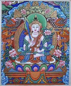 编号118-5386322：彩绘小唐卡-虚空藏菩萨（长方形·5*4CM左右）