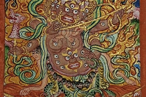 编号118-7866525：彩绘小唐卡-惹呼拉（长方形·5*4CM左右）