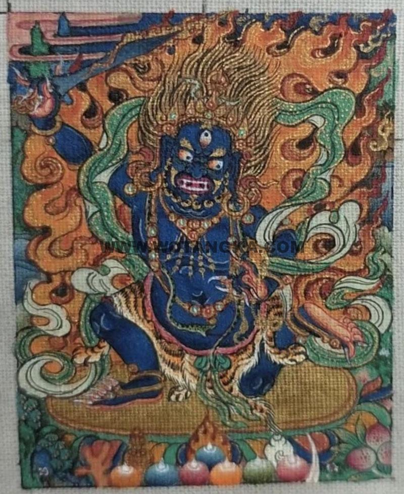 编号118-8535988：彩绘小唐卡-不动明王（长方形·5*4CM左右）
