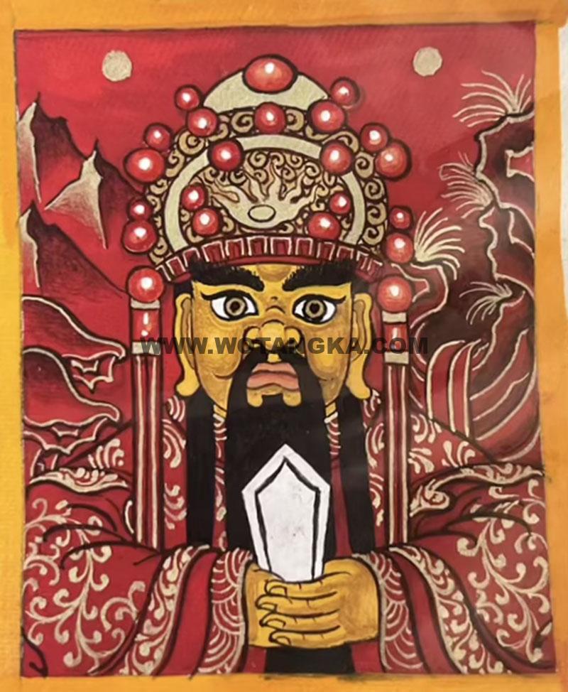编号118-8536280：红金小唐卡-龙五爷（长方形·5*4CM左右）