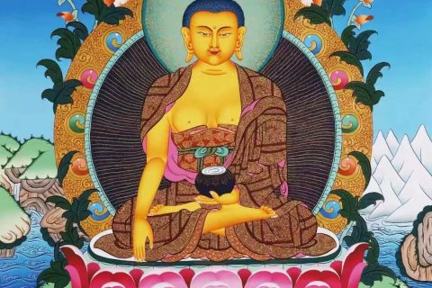 编号138-522789：彩绘唐卡-释迦牟尼佛（60*45CM左右）