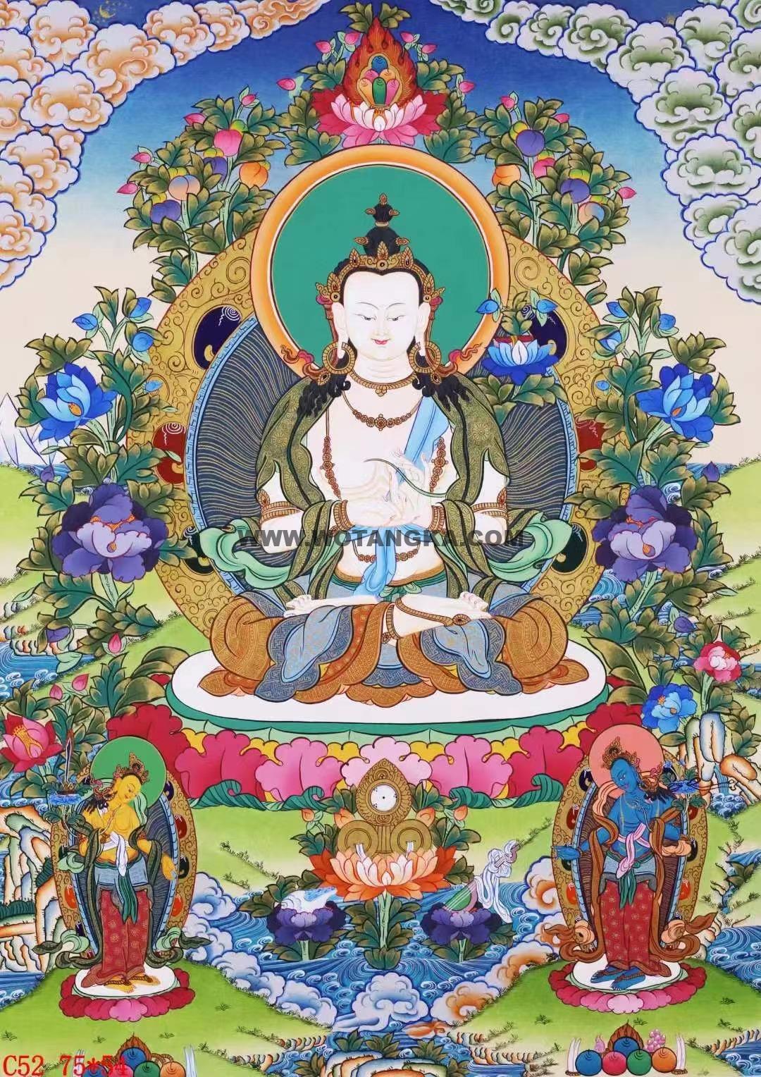 编号138-763246:彩绘唐卡-大势至菩萨(75*54CM左右)