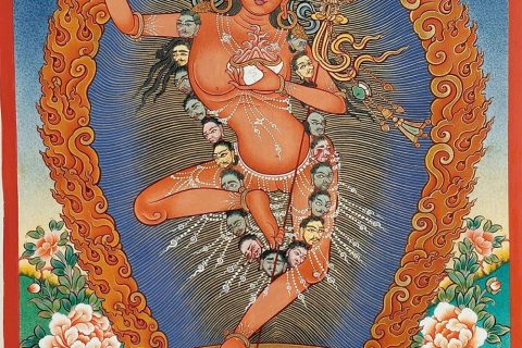 编号188-121442：彩绘唐卡-金刚亥母（30*20CM左右）