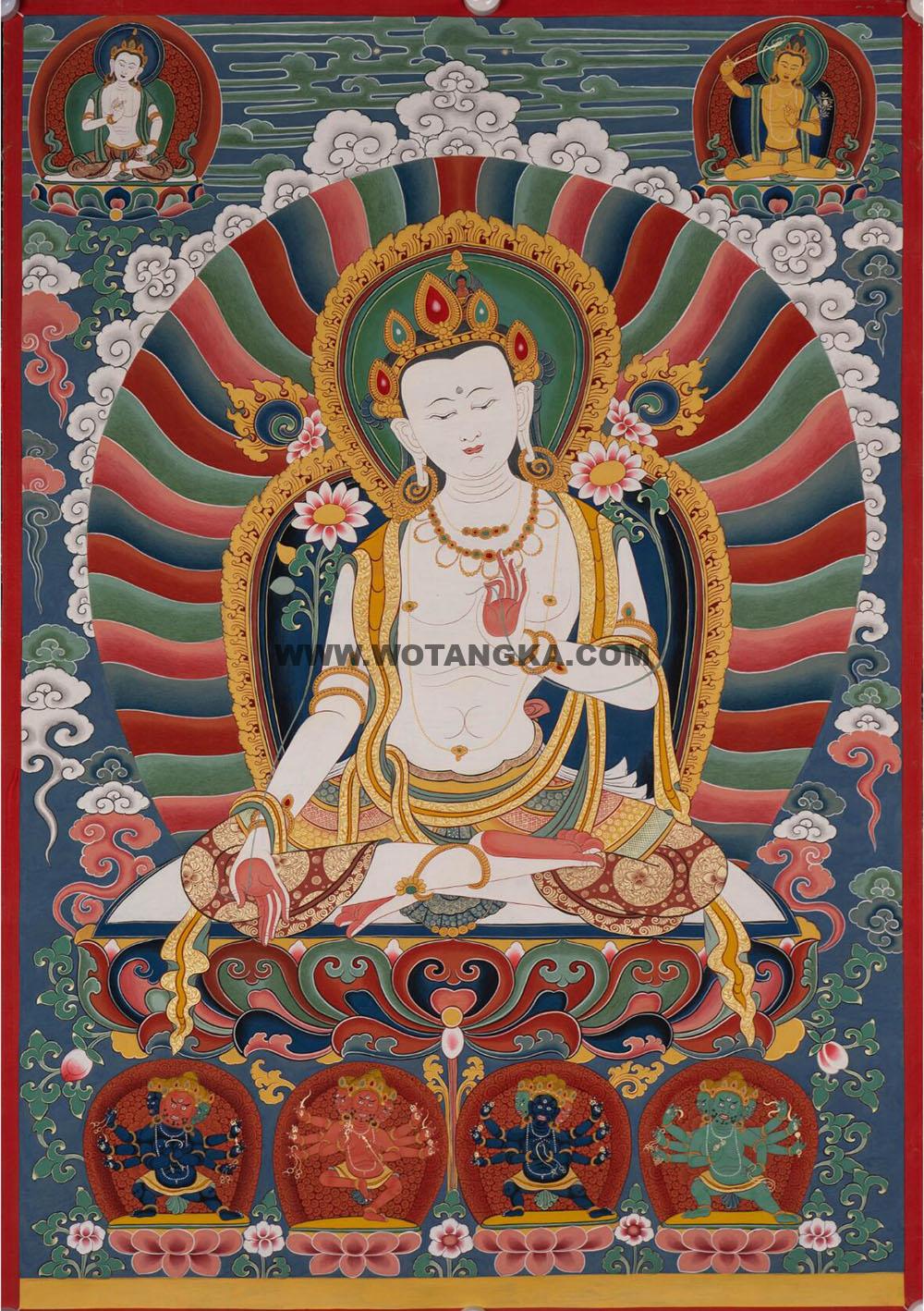 西藏-阿秋·画院:彩绘唐卡-观音菩萨(60*45CM左右)