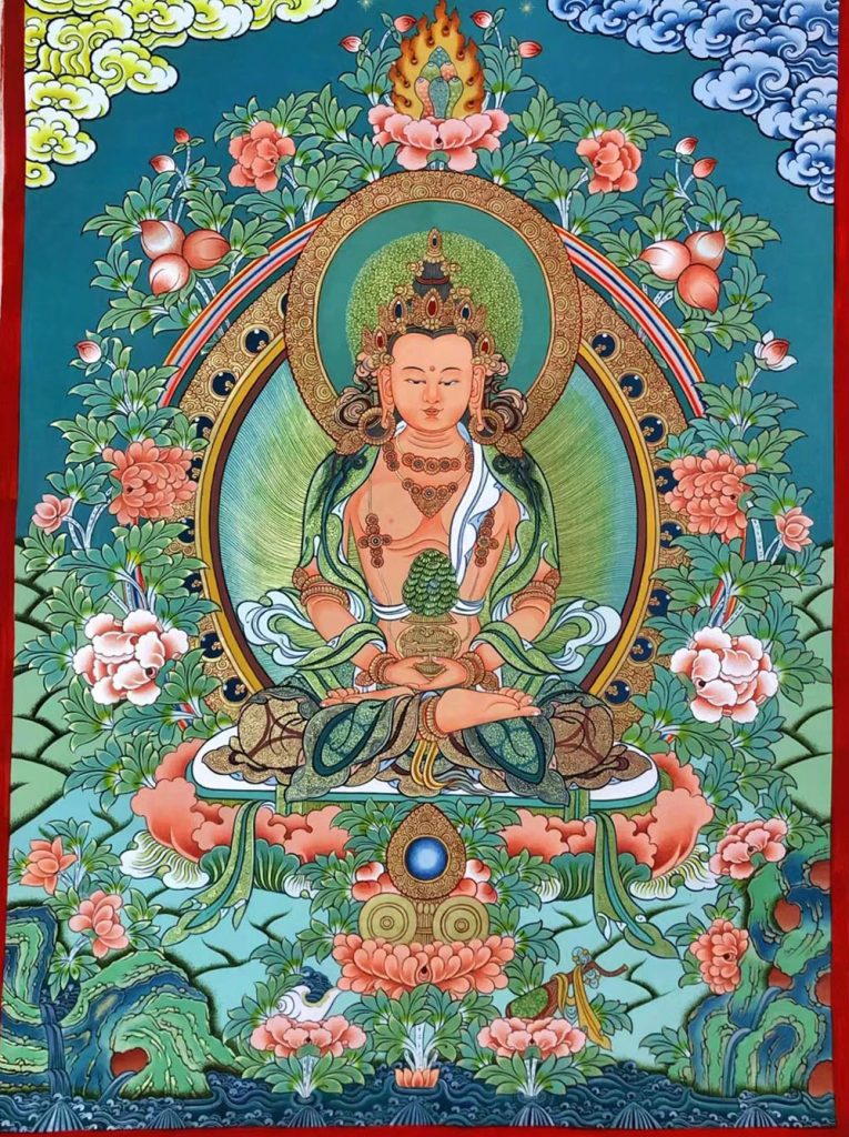 编号188-237288：彩绘唐卡-长寿佛（60*45CM左右）