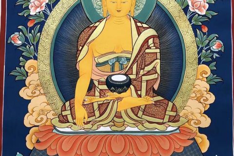 编号188-455446：彩绘唐卡-释迦牟尼佛（60*45CM左右）