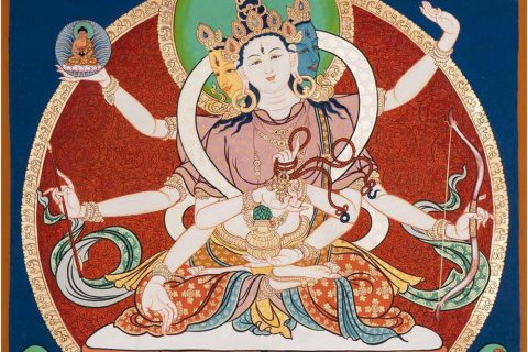 编号188-482273：彩绘唐卡-尊胜佛母（30*20CM左右）