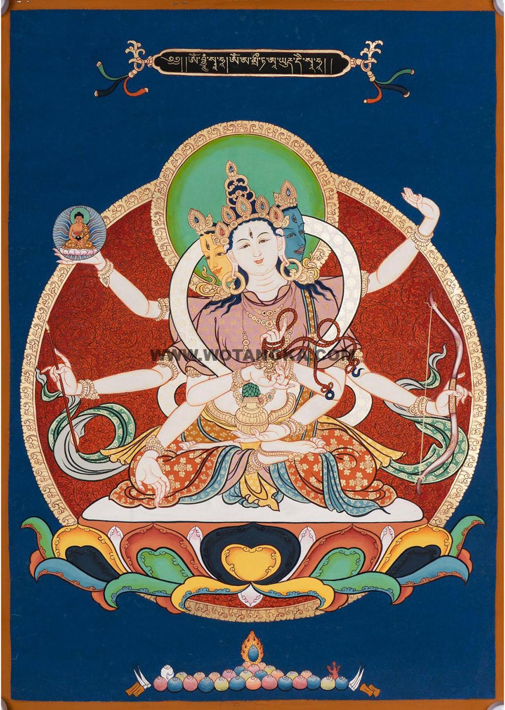 编号188-482273:彩绘唐卡-尊胜佛母(30*20CM左右)