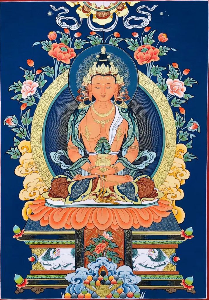 编号188-515585：彩绘唐卡-长寿佛（60*45CM左右）