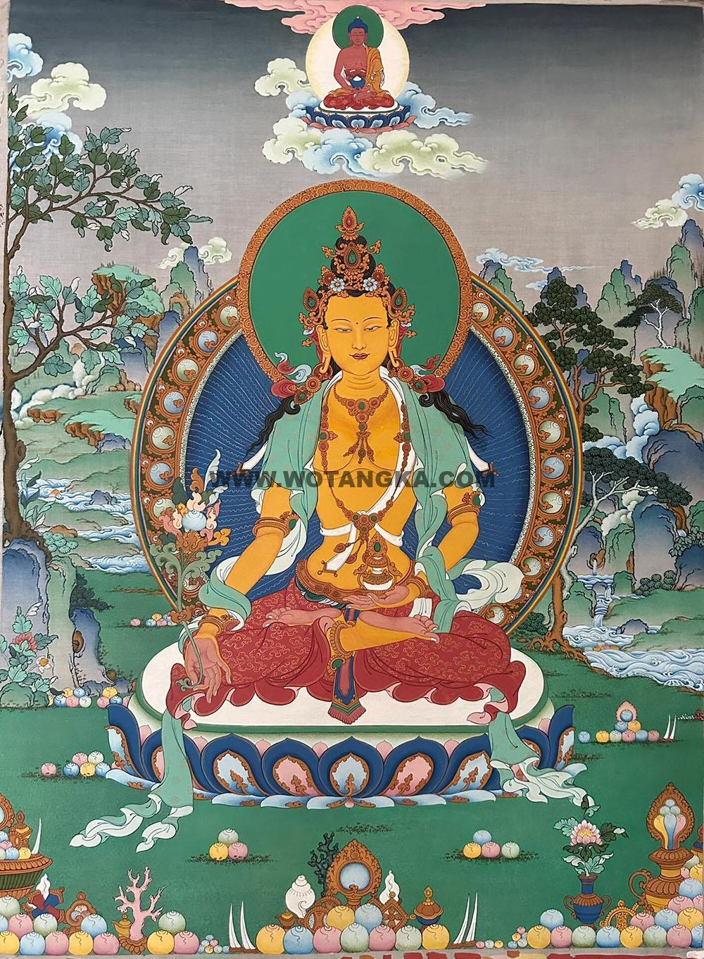 编号188-981428:彩绘唐卡-地藏王菩萨(80*60CM左右)