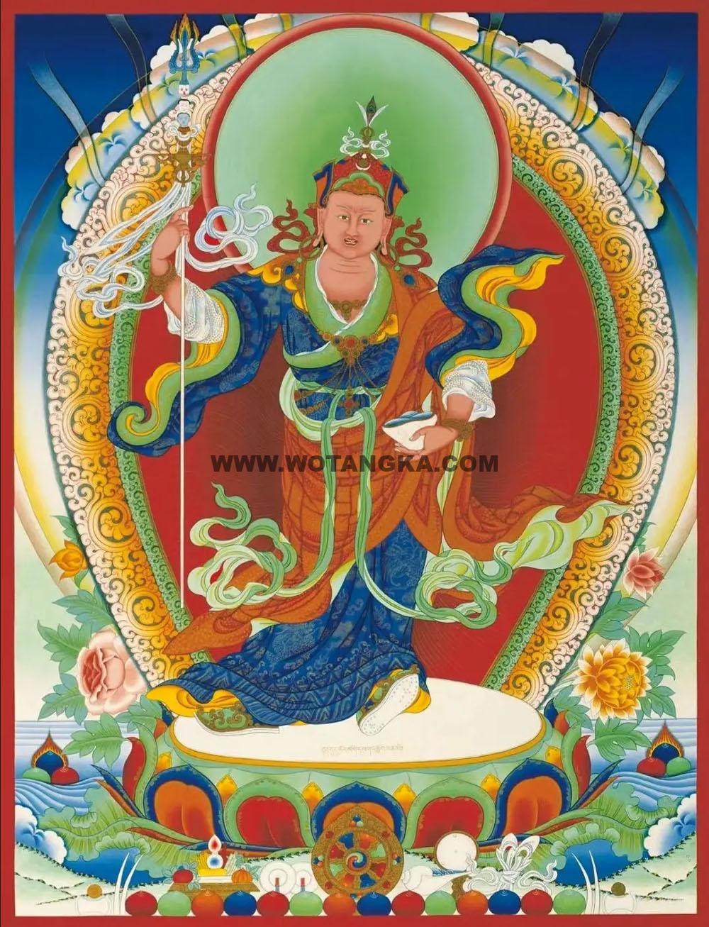 沃唐卡编号AC71222:莲师十三法之中央尊:莲师愤怒尊