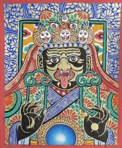 编号118-1115581：彩绘小唐卡-扎基拉姆（长方形·5*4CM左右）