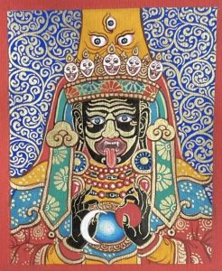 编号118-1466737：彩绘小唐卡-扎基拉姆（长方形·5*4CM左右）