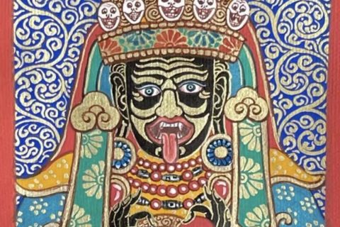 编号118-1466737：彩绘小唐卡-扎基拉姆（长方形·5*4CM左右）