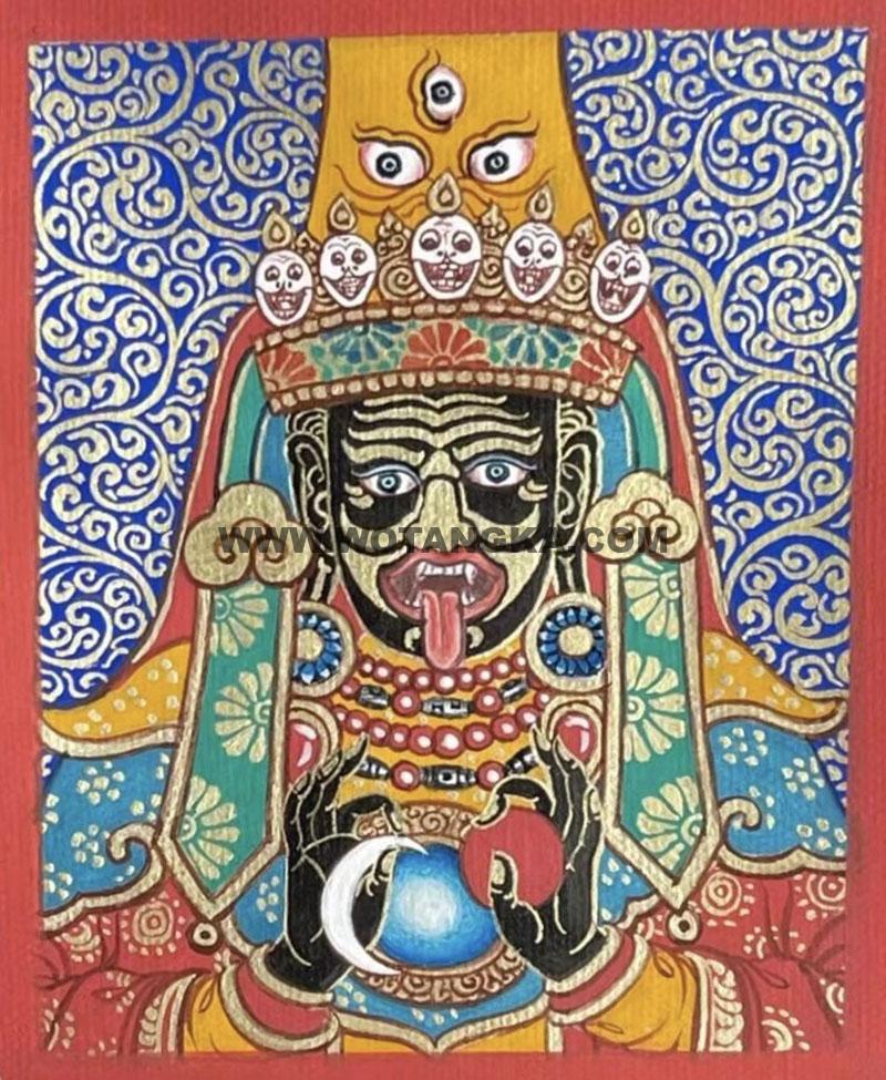 编号118-1466737：彩绘小唐卡-扎基拉姆（长方形·5*4CM左右）
