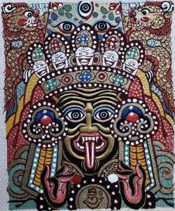 编号118-4538635：彩绘小唐卡-扎基拉姆（长方形·5*4CM左右）