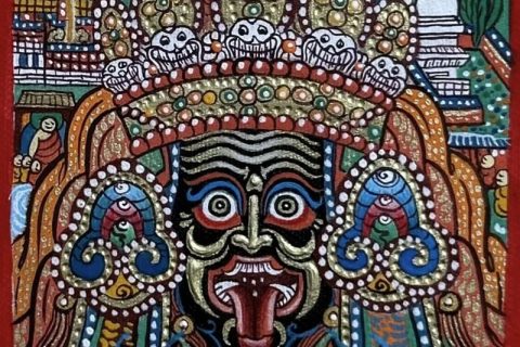 编号118-4733305：彩绘小唐卡-扎基拉姆（长方形·5*4CM左右）