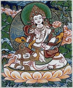 编号118-4988366：彩绘小唐卡-骑象普贤菩萨（长方形·5*4CM左右）