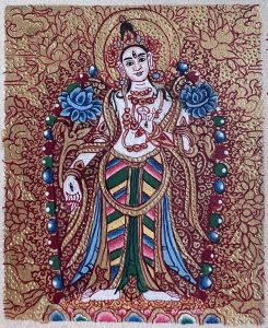 编号118-6267915：彩绘小唐卡-白度母（长方形·5*4CM左右）