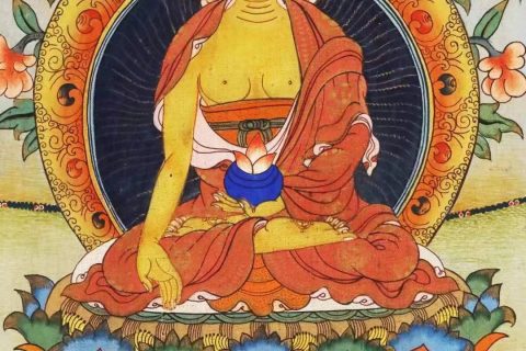 编号138-214756：彩绘唐卡-释迦牟尼佛（27*20CM左右）