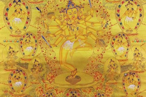 编号138-226889：黄金唐卡-喜金刚（100*70CM左右）