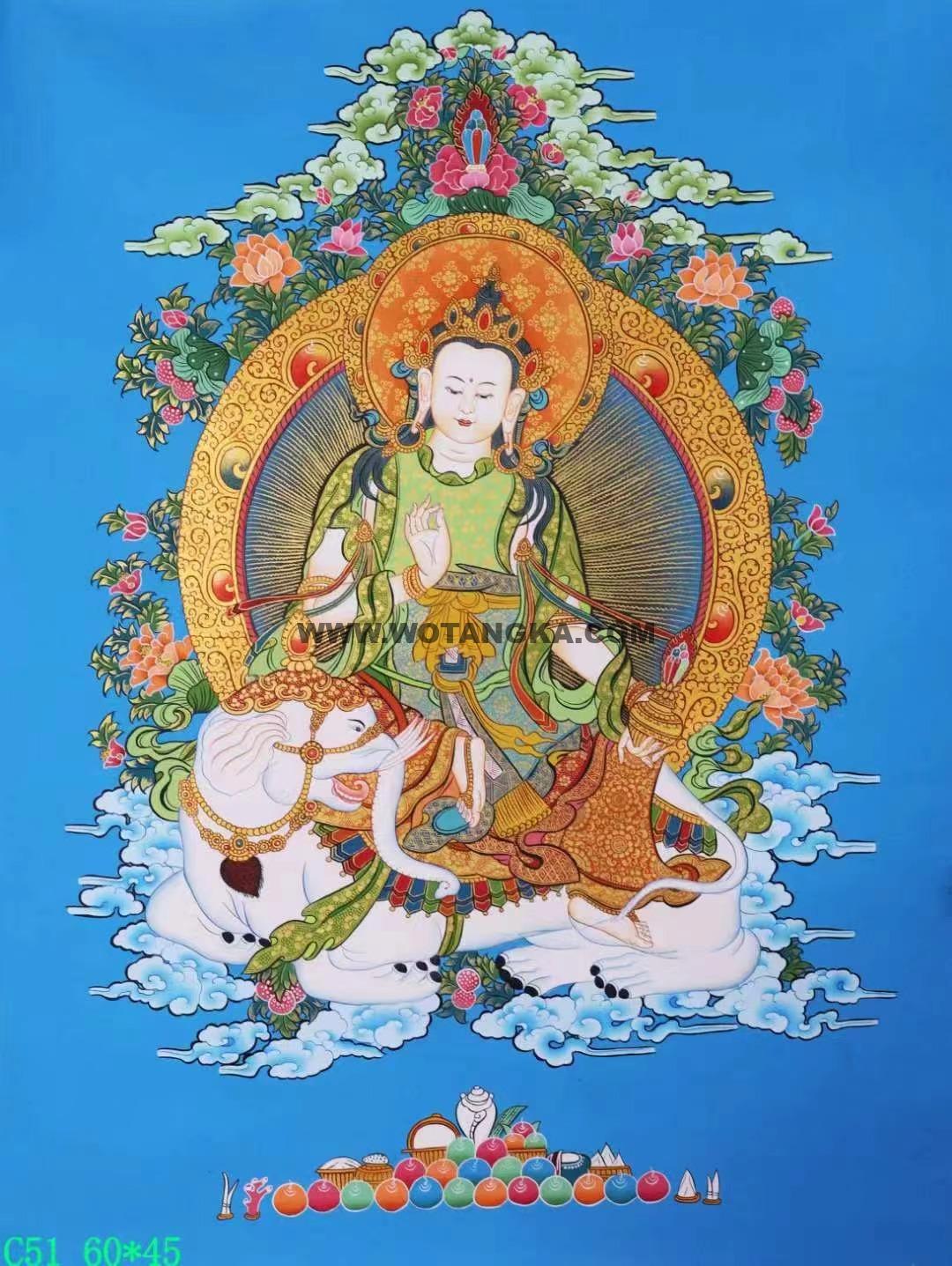 编号138-432782:彩绘唐卡-普贤菩萨(60*45CM左右)