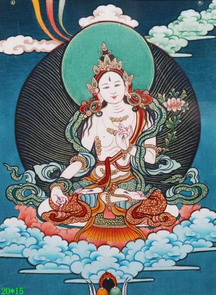 编号138-472782：彩绘唐卡-白度母（20*15CM左右）