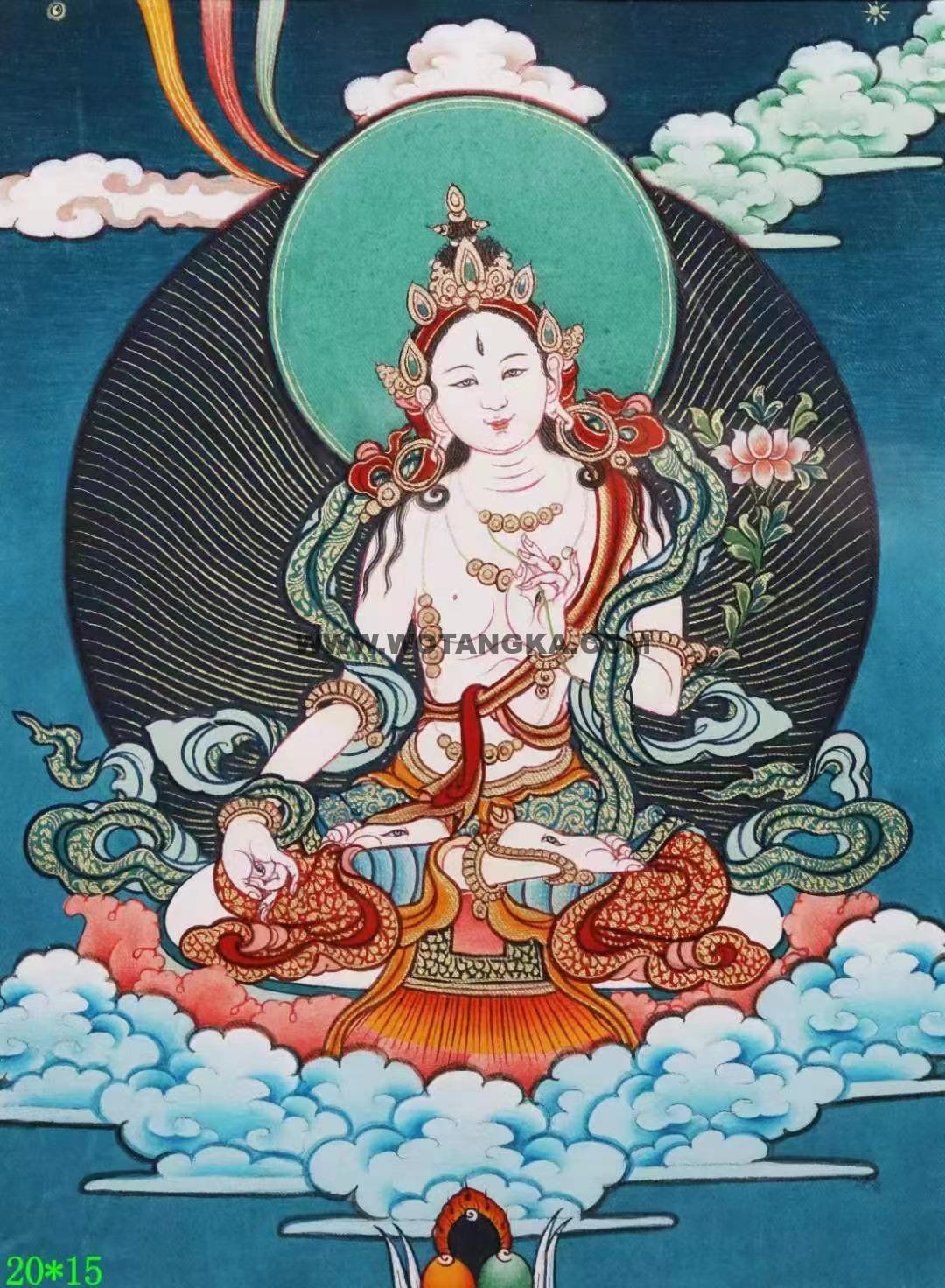 编号138-472782:彩绘唐卡-白度母(20*15CM左右)