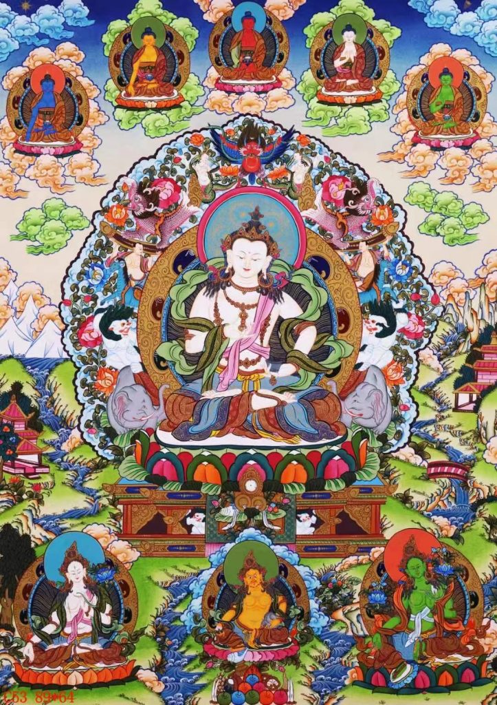 编号138-803478：彩绘唐卡-金刚萨埵（89*64CM左右）